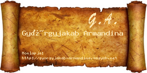 Györgyjakab Armandina névjegykártya